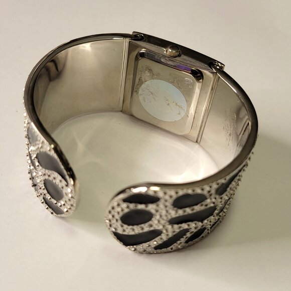 OSIROCK Sequin Black Sparkly Cuff Bangle Watch - Picture 7 of 16